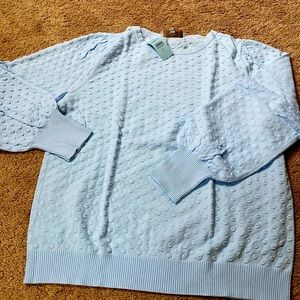 Puff Sleeve Dotted Sweater